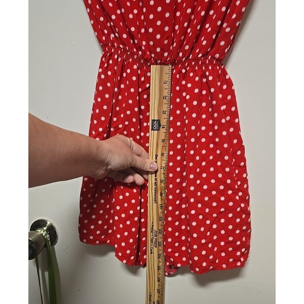 Sunny Girl POLKADOT RED & WHITE Sleeveless Shorts Romper with Pockets MEDIUM - Picture 10 of 11